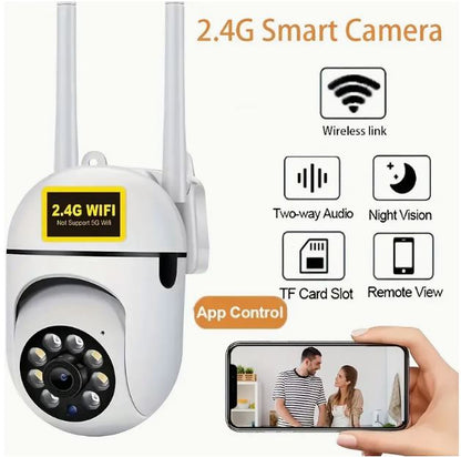 Panoramic 355° Wireless Home Security Camera with Night Vision And Two-Way Audio