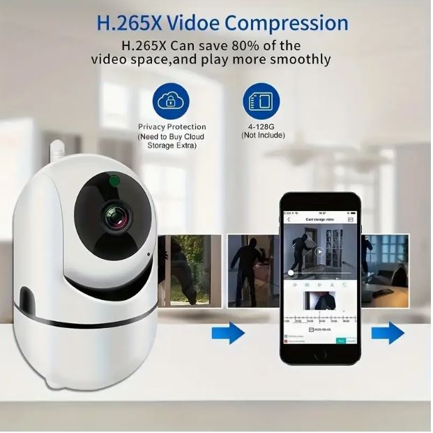 Wireless WiFi Security Home Camera, Pet Monitor and Nanny Cam