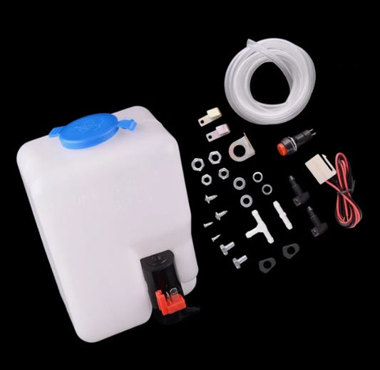 12V Car Windshield Washer Kit - Durable ABS & Metal, 1.5L