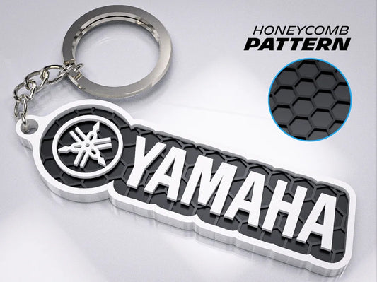 "Yamaha" Honeycomb 3D Printed Key Chain