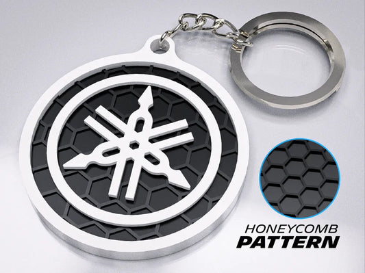 "Yamaha Badge" Honeycomb 3D Printed Key Chain