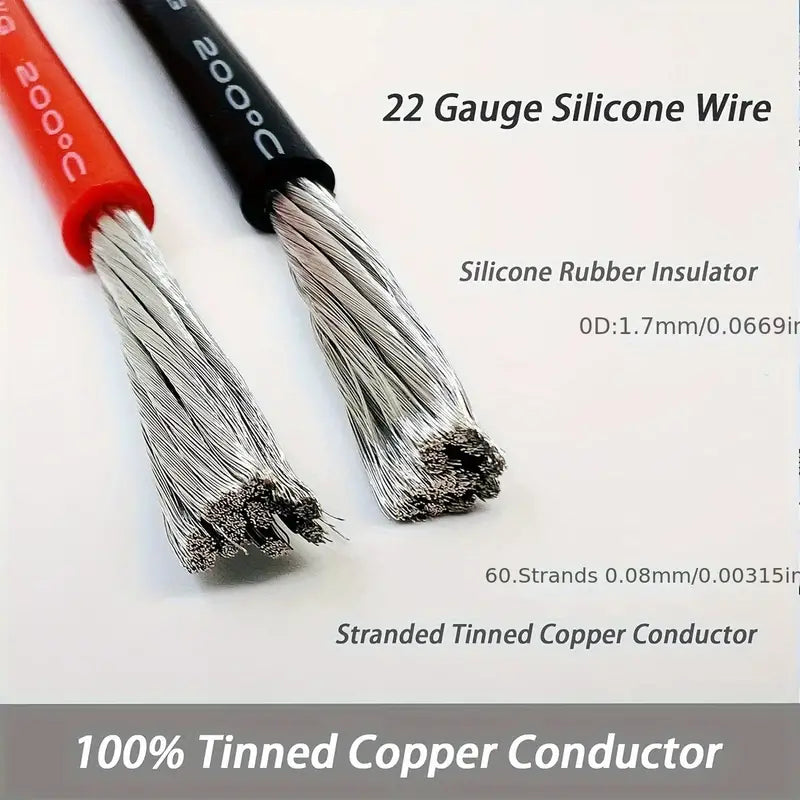 6pcs 60m 22AWG Silicone Wire Kit