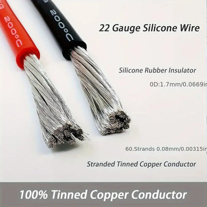 6pcs 60m 22AWG Silicone Wire Kit