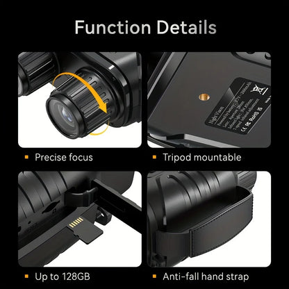 Night Vision Goggles with 10X Digital Zoom, Binoculars Telescope with Long Viewing Distance at night with Built-in Battery