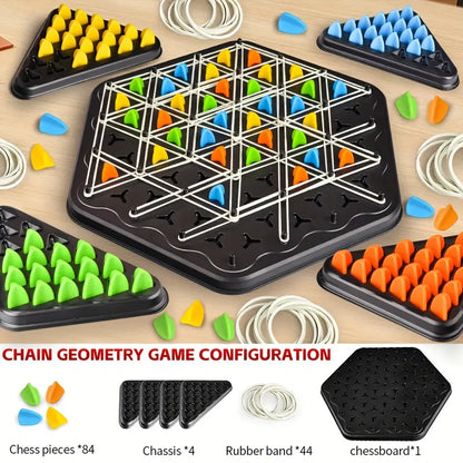 Triangular Chain Strategy Board Game for Kids