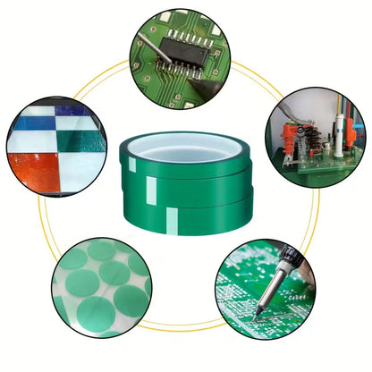10mm x 33M Roll Green PET Film Tape High Temperature - Little Tokyo SA