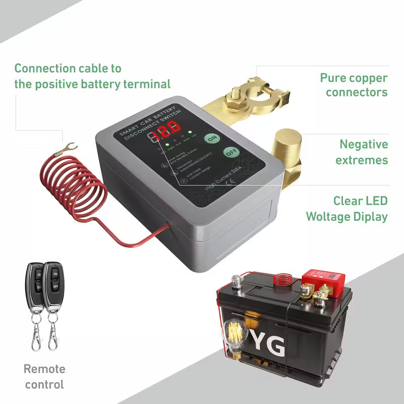 Automatic 12V DC Battery Disconnect Switch