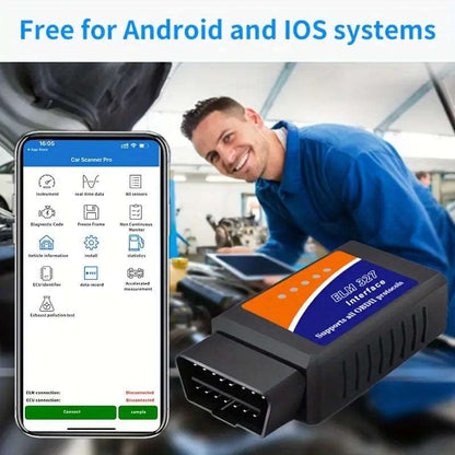 Wireless OBD2 Scanner ELM327 Interface - Car Diagnostic Code Reader