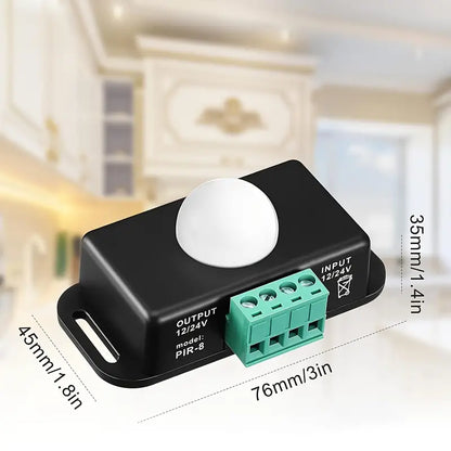 12V/24V PIR Sensor Infrared Motion Detector Light Switch for LED Strip Lights