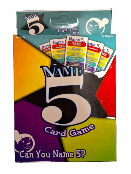 Can You Name 5? Card Game