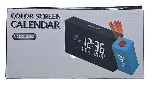 Digital Bedside Clock & Calendar With Projector View