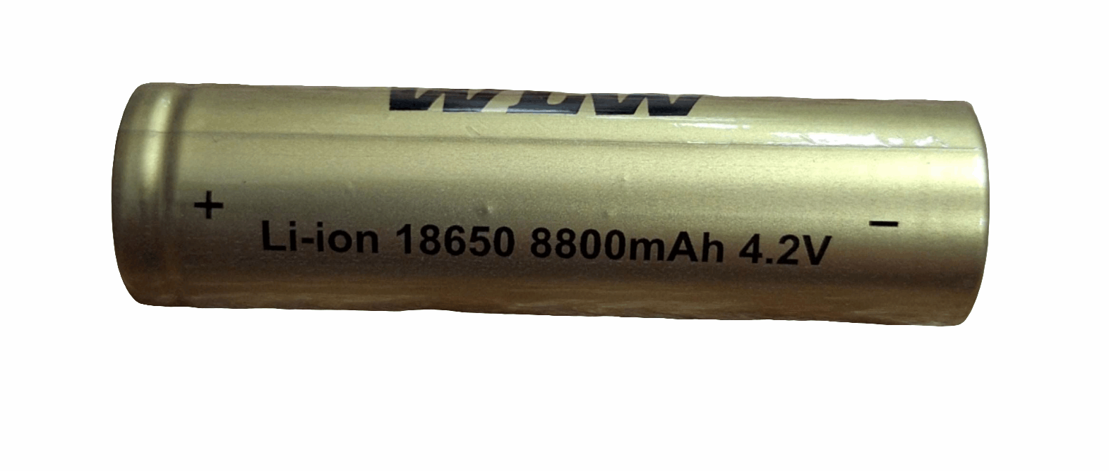 18650 WLW 8800 mAh 4.2V Battery - Postive and negative side are flat faced