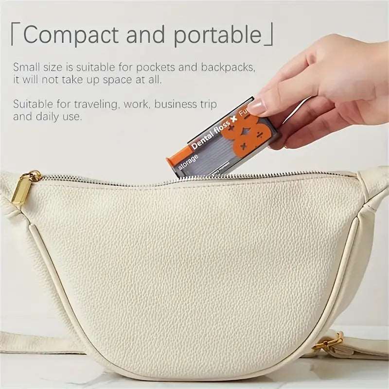 1pc Portable Automatic Pop-up Floss Stick Dispenser