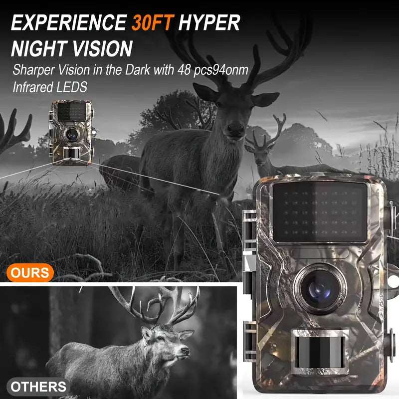 1pc MyAI Hunting Camera With 2-Inch Screen, HD Wildlife Trail Camera