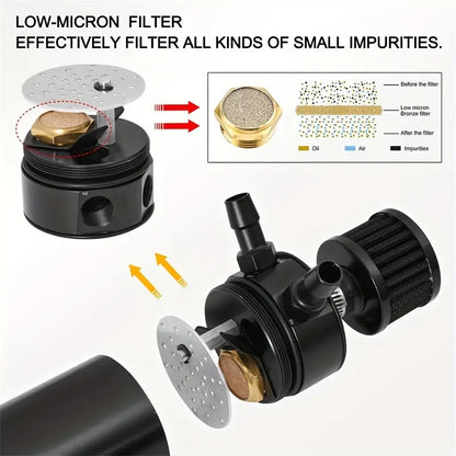 1pc Mini Engine Oil Separator Kit