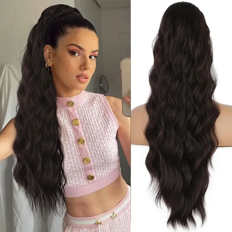 66cm Seamless Synthetic Wavy Ponytail - Little Tokyo SA