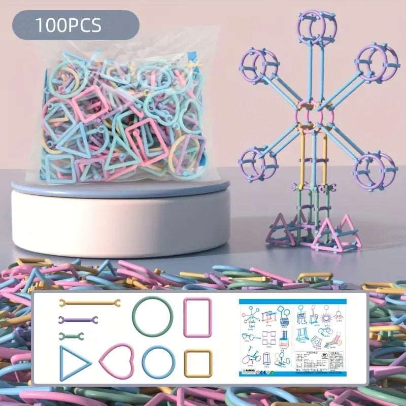 100Pcs 3D Sticks Building Blocks Set