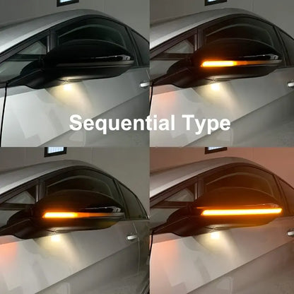 2pcs Dynamic Turn Signal Led Rearview Mirror Indicator Side Mirror Light For VW Golf 7/7.5