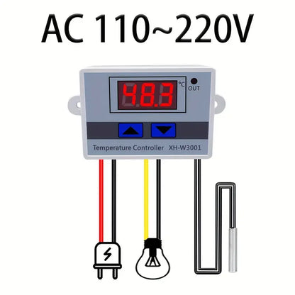 Digital LED Temperature Controller XH-W3001 For Incubator Cooling and Heating