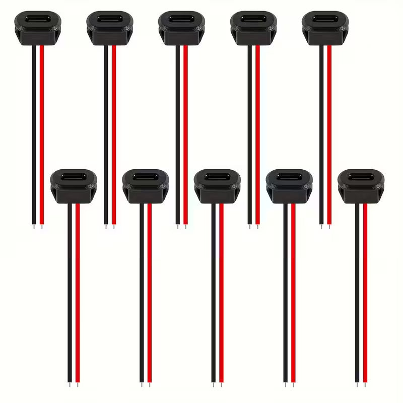 10pcs USB Type-C Connector Jack Female 3A Fast Charging