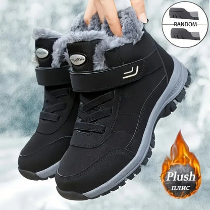 Women's Winter Snow Boots, Plush Lined Non-slip Warm High-top Sneakers