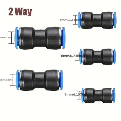 50pc Pu4/6/8/10/12 Pneumatic Quick Connector Pipe Straight Push-In Connector Air Pipe Connector Set