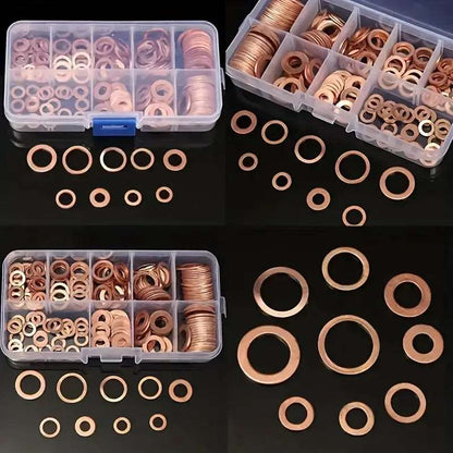 100pcs Copper Washer Gasket Set