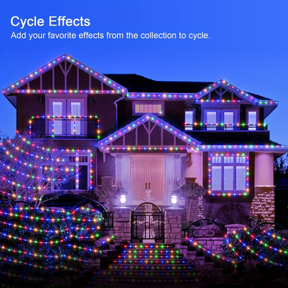 Colorful RGBIC leather wire smart fairy lights with app control, showcasing vibrant, customizable lighting on flexible wire.