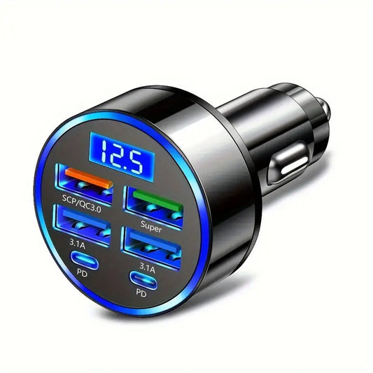 Ouyaaqii Car-mounted Mobile Phone Charger QC3.0 Fast Charging Dual PD Car Charger