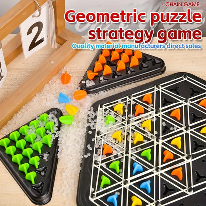 Triangular Chain Strategy Board Game for Kids