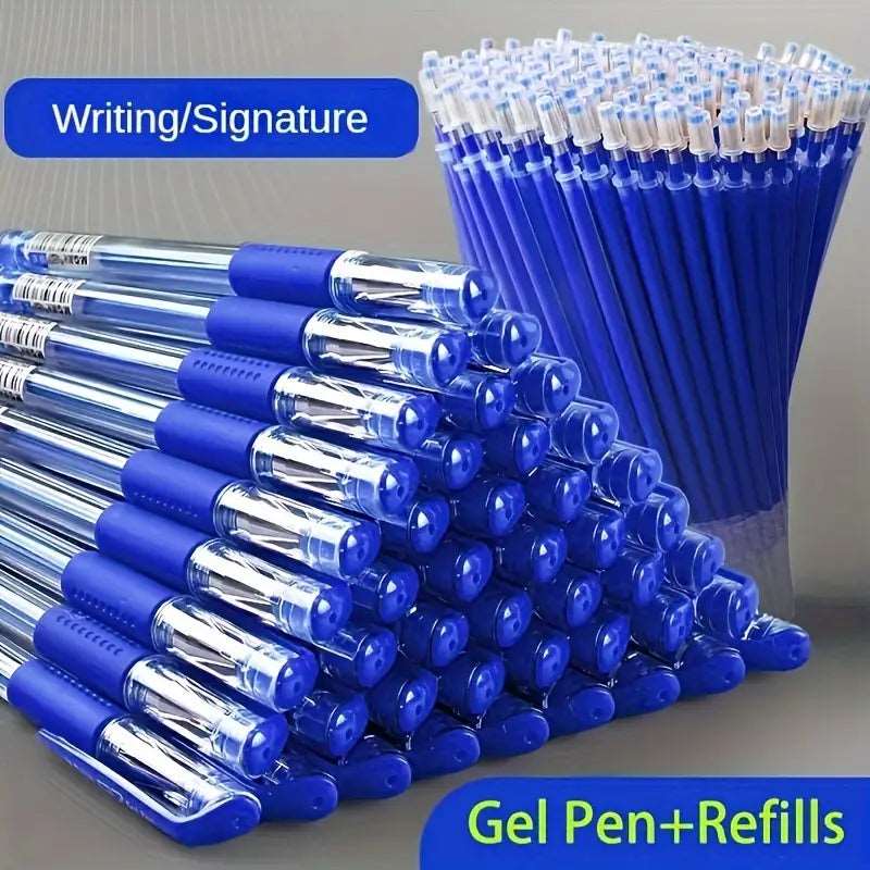 18pcs Gel Pen Set School Supplies Blue Ink Color 0.5mm Ballpoint Pen