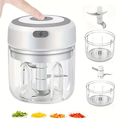 250ml Versatile USB Electric Mini Chopper for Garlic & Veggies