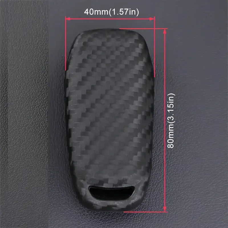 1pc Silicone Carbon Look Car Key Case Cover For Ford Vehicles