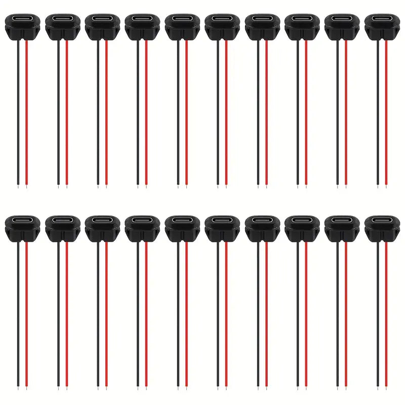 15pcs USB Type-C Connector Jack Female 3A Fast Charging