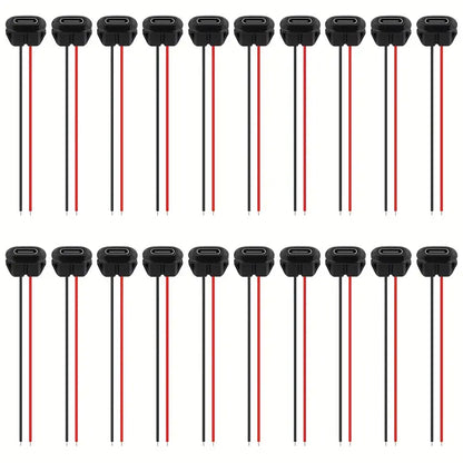 15pcs USB Type-C Connector Jack Female 3A Fast Charging