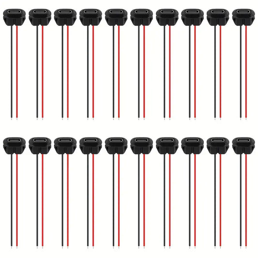 15pcs USB Type-C Connector Jack Female 3A Fast Charging
