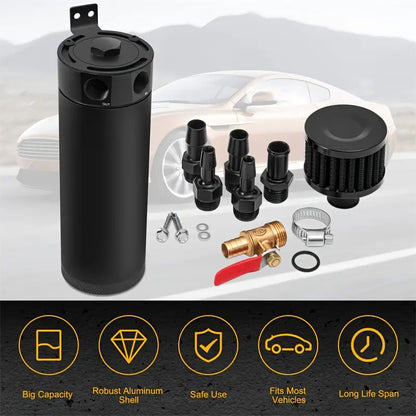 1pc Mini Engine Oil Separator Kit