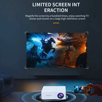 1080P Mini Portable Projector, 240P Native Resolution, LED Micro Projector