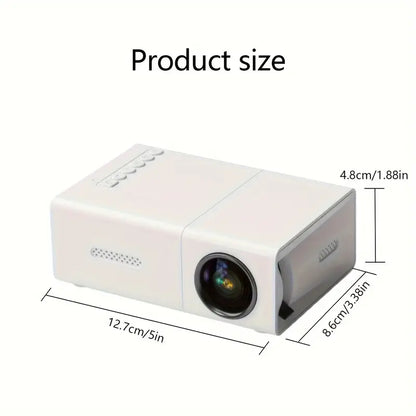 1080P Mini Portable Projector, 240P Native Resolution, LED Micro Projector