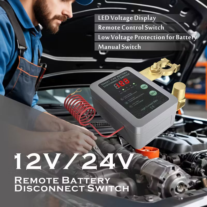 Automatic 12V DC Battery Disconnect Switch