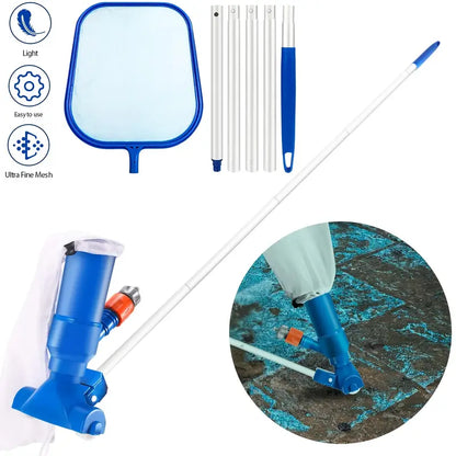 1 Set Blue Plastic Swimming Pool Anti-Slip Cleaning Kit