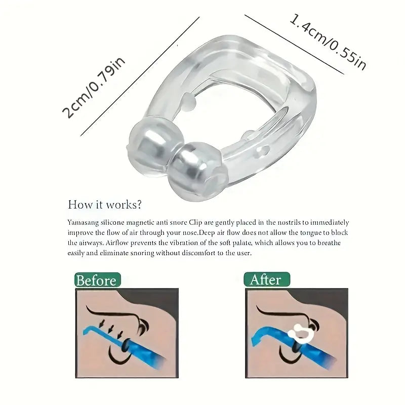 1pc Anti-Snoring Magnetic Silicone Nasal Plug