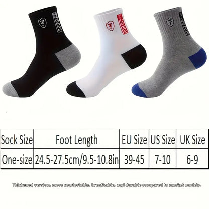 6 Pairs Mens Soft Cotton Blend Athletic Socks