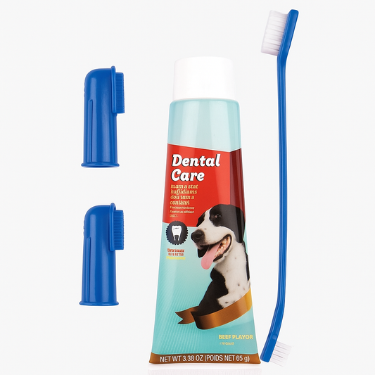Dental Care Kit for Dogs – Complete Oral Hygiene with Toothpaste & Toothbrush Set