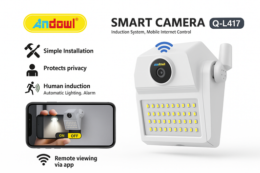 Andowl Smart Wireless Flood Light Camera – Advanced Security with Motion Detection & Mobile Control