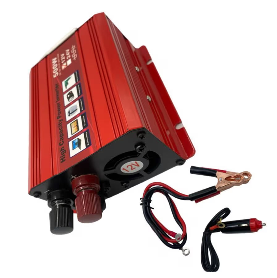 High Capacity 500W DC 12V to AC 220V Power Inverter