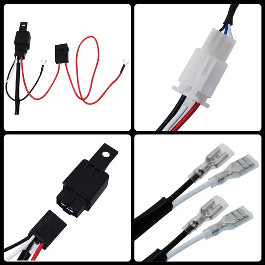 Off-Road Driving 180W Light Bar Wiring Harness with Fuse 40 Amp Relay ON/OFF Switch