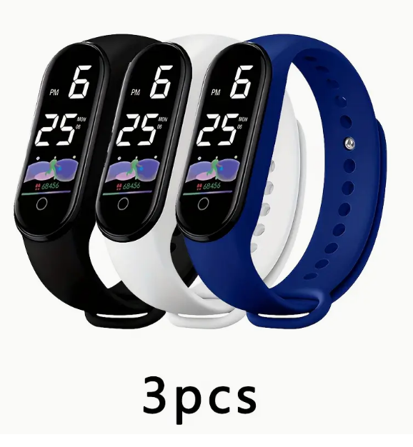 3pcs LED Touch Screen Watch Outdoor Activities