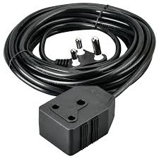 Extension Cable with Single Socket Black - Little Tokyo SA