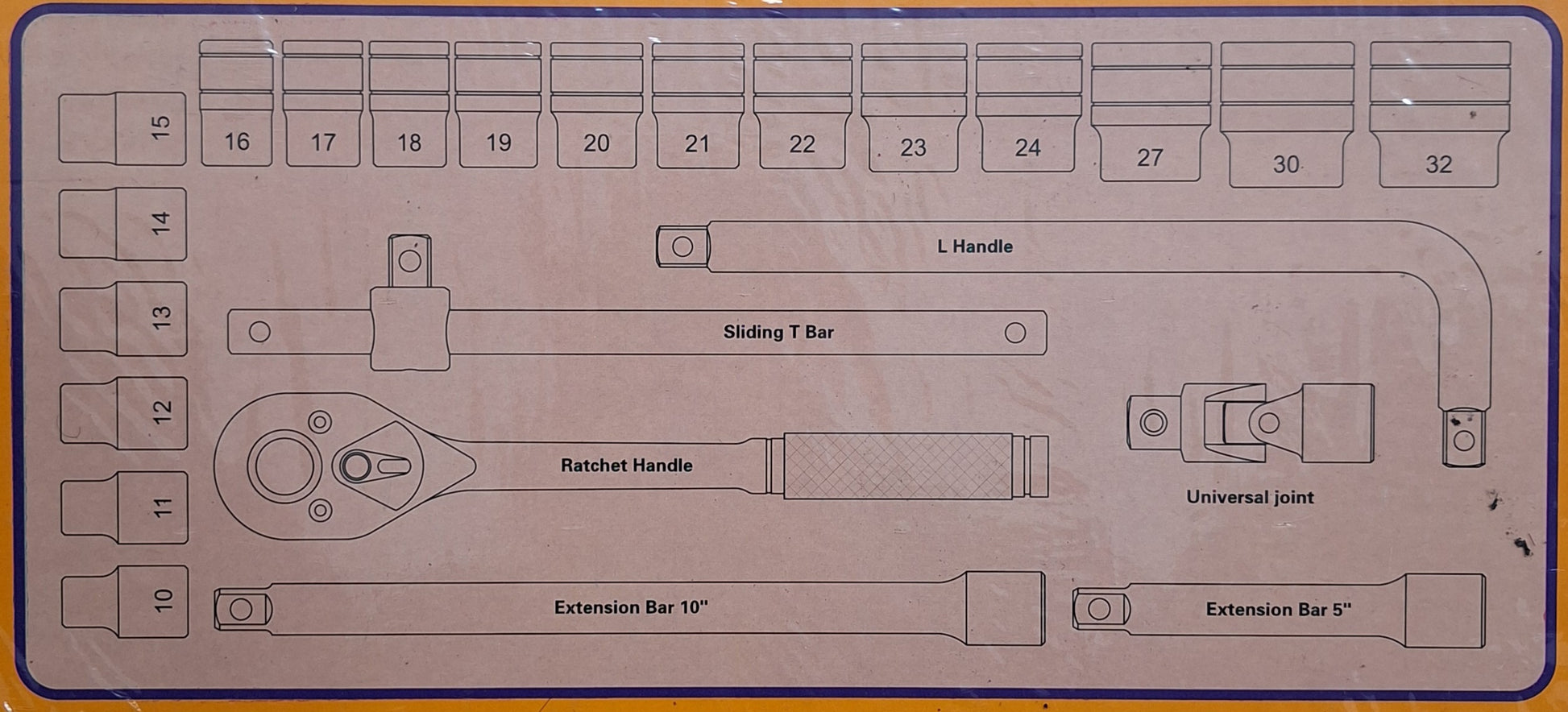 BEBONA 24pcs 1/2" Socket Set - Little Tokyo SA